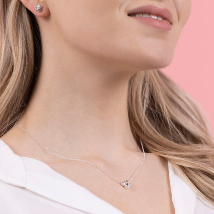 Set Colgante pendientes Minnie Disney plata