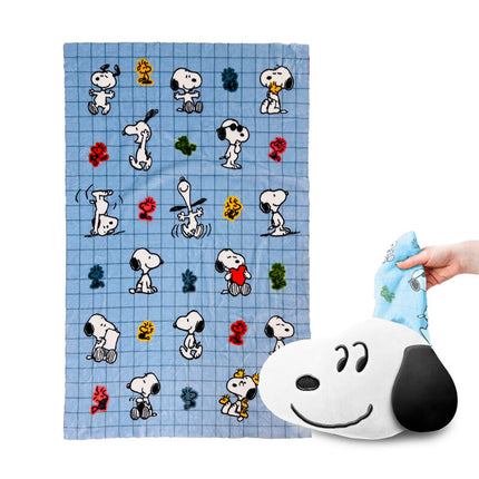 Almohada y manta de viaje 2 en 1 Snoopy Woodstock Snoopy