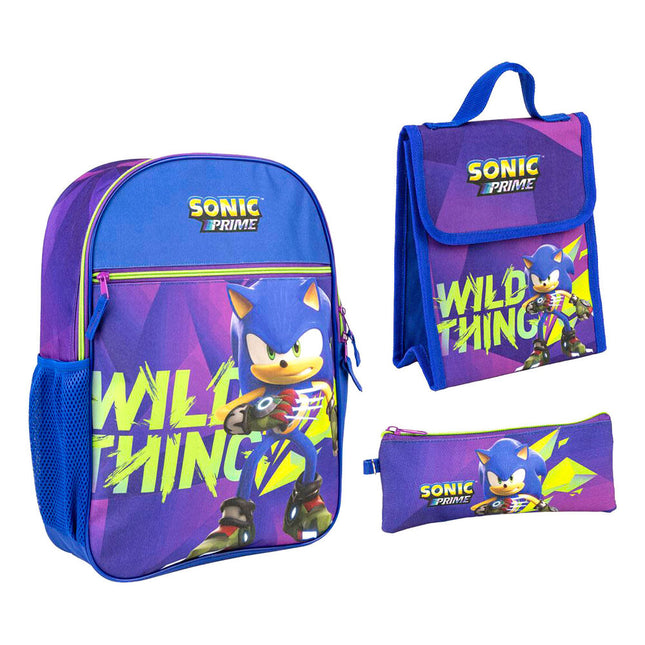 Mochila portatodo portamerienda Sonic Prime 42cm