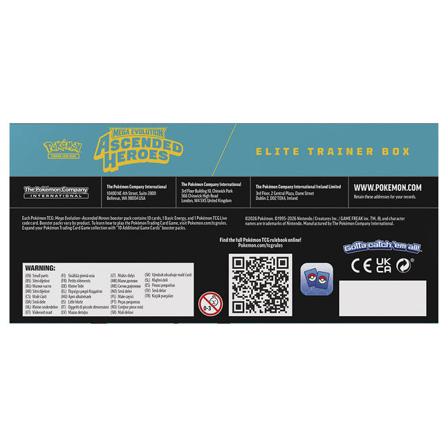 Estuche de Entrenador Elite juego cartas Heroes Ascendentes Pokemon ingles