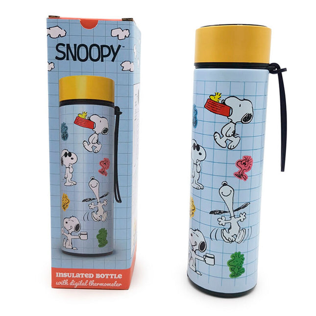 Botella acero inoxidable termo Snoopy Woodstock Snoopy termometro 450ml
