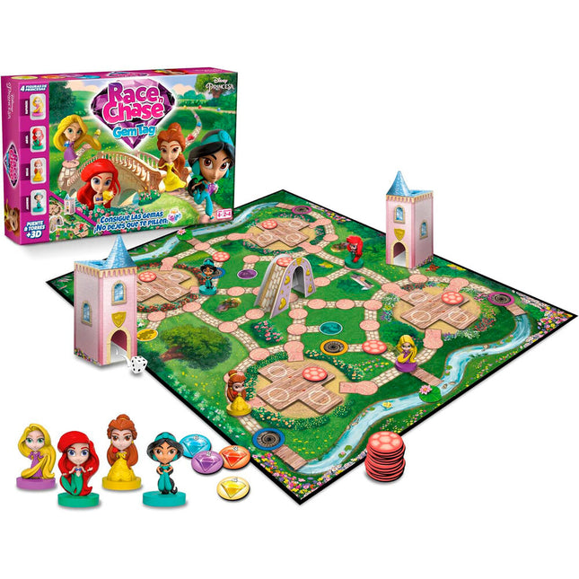 Juego mesa Race Chase Princesas Disney espanol