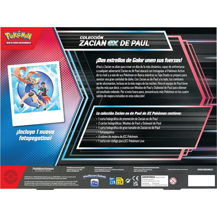 Blister cartas Zacian Ex de Paul Pokemon espanol