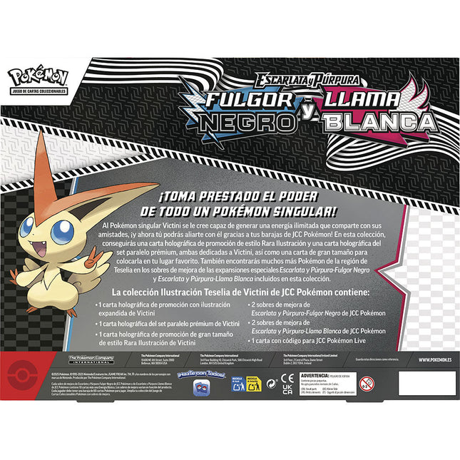 Blister cartas Victini Fulgor Negro y Llama Blanca Pokemon espanol