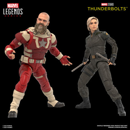 Blister 2 figuras Yelena Belova Red Guardian Thunderbolts Marvel Legends 15cm