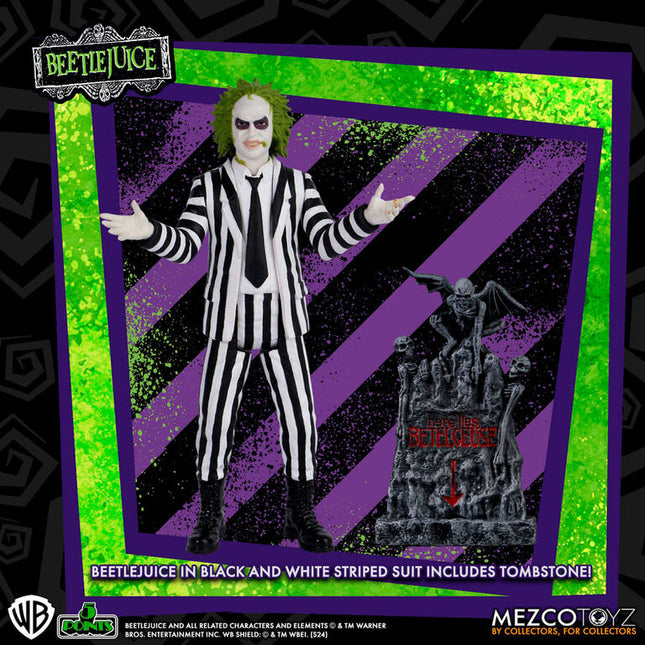 Figura Beetlejuice Striped Suite Beetlejuice 95cm