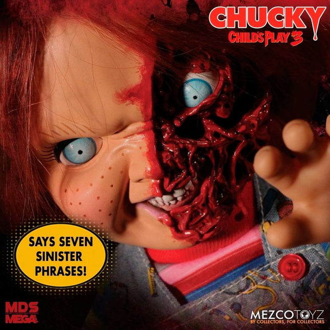 Figura Chucky El Muneco Diabolico 3 Cara Pizza parlante 38cm ingles