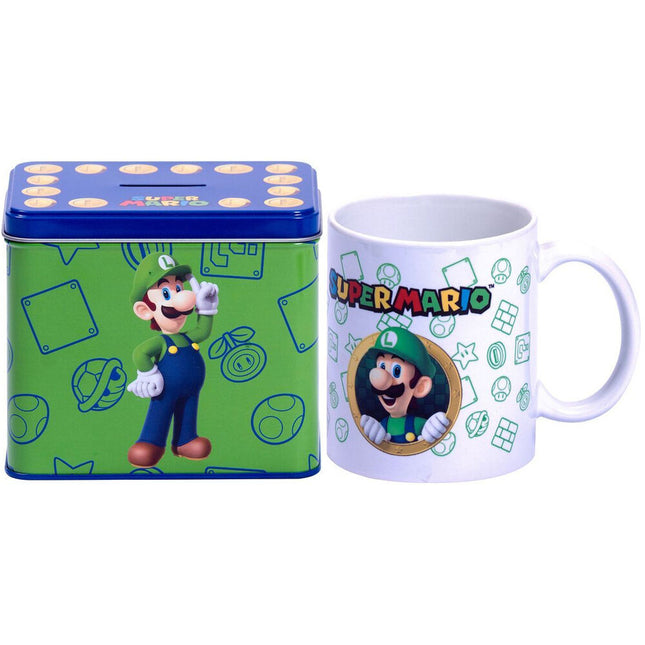 Hucha taza Luigi Super Mario Bros Nintendo