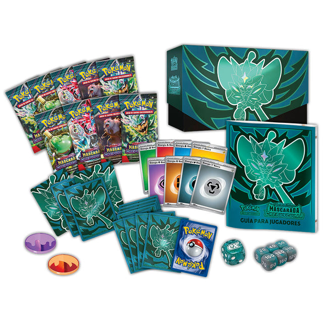 Estuche cartas Mascarada Crepuscular Escarlata y Purpura Pokemon Espanol