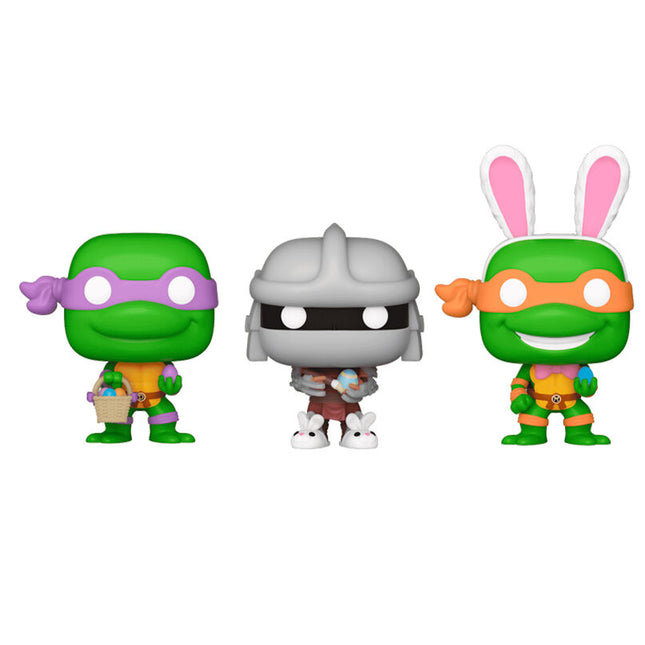 Blister 3 figuras Carrot Pocket POP Tortugas Ninja Donatello Shredder Michelangelo Pascua