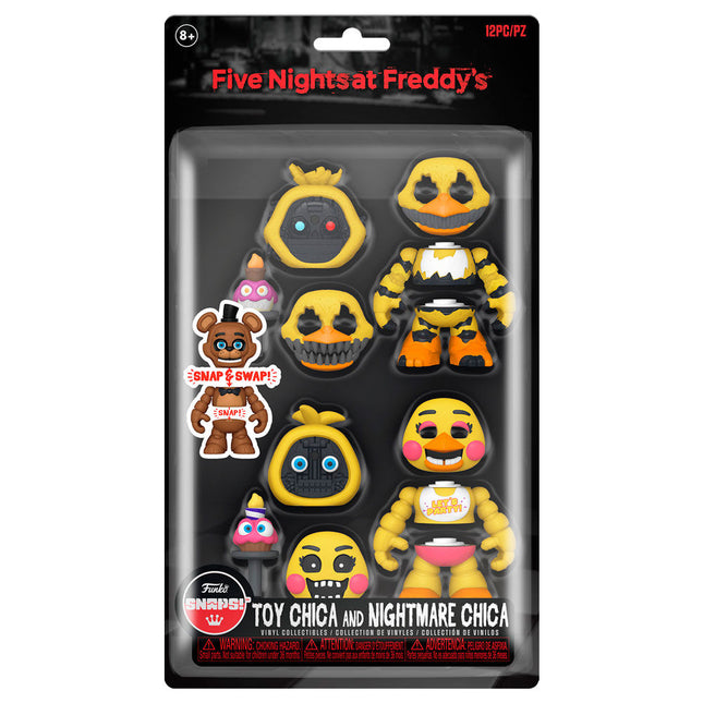 Blister 2 figuras Snaps Five Nights at Freddys Toy Chica and Nightmare Chica