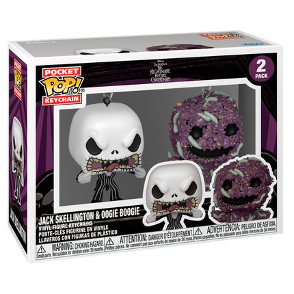 Blister 2 llaveros Pocket POP Disney Pesadilla Antes de Navidad Jack Oogie Boogie