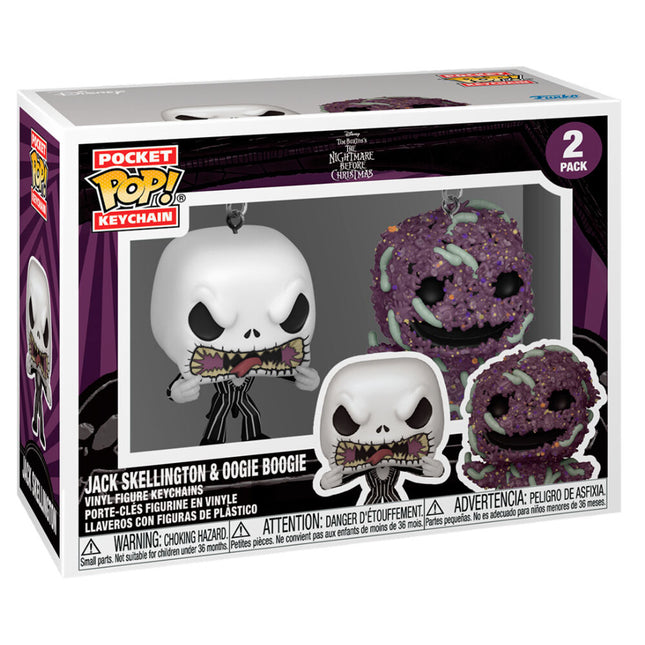 Blister 2 llaveros Pocket POP Disney Pesadilla Antes de Navidad Jack Oogie Boogie