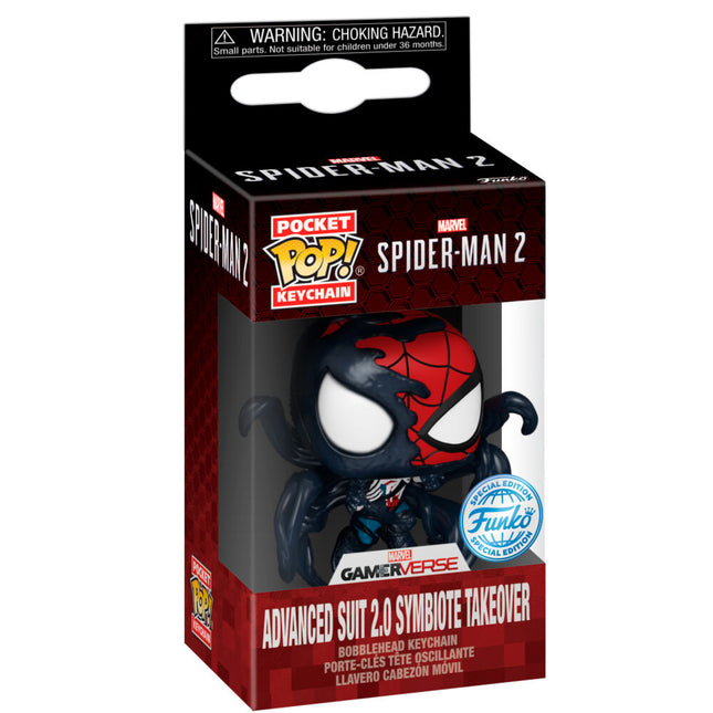 Llavero Pocket POP Marvel Spider Man 2 Advanced Suit 20 Symbiote Takeover