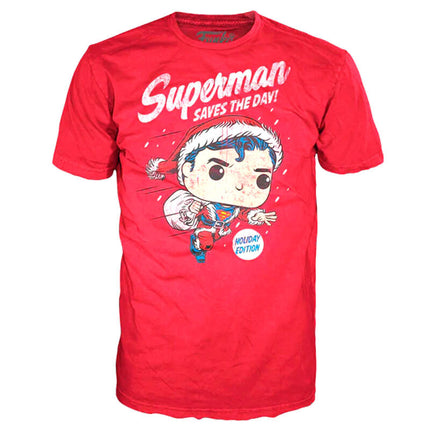 Set figura POP Tee DC Comics Superman Exclusive Flocked