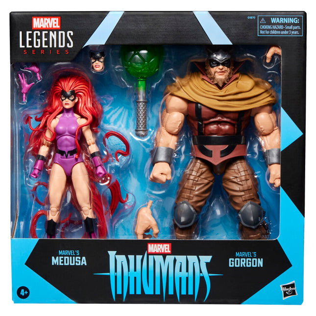 Blister 2 figuras Medusa Gorgon Inhumanos Marvel Legends Series 15cm