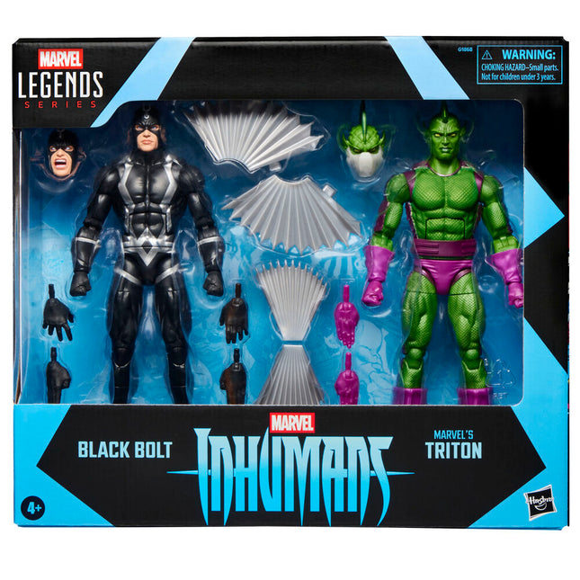 Blister 2 figuras Black Bolt Triton Inhumanos Marvel Legends Series 15cm