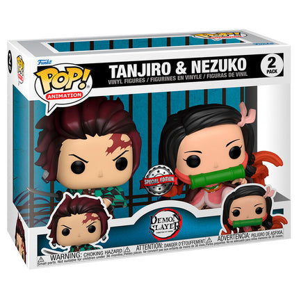 Blister 2 figuras POP Demon Slayer Kimetsu no Yaiba Tanjiro Nezuko Exclusive