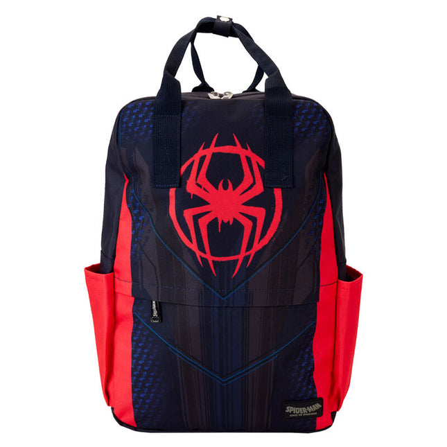 Mochila nylon Traje Miles Morales Spider Verse Marvel Loungefly 43cm