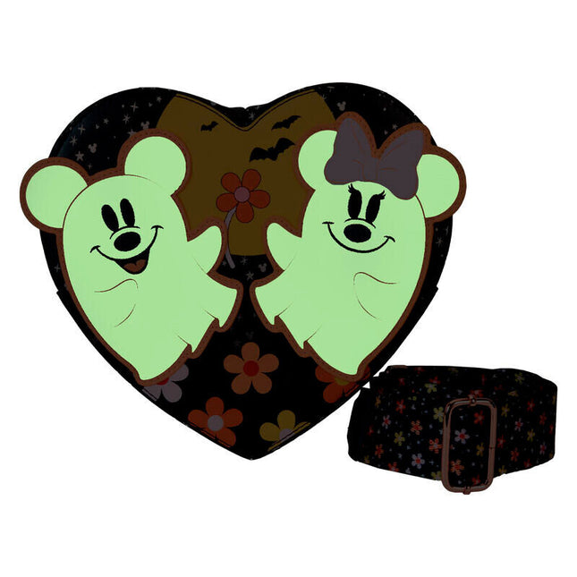 Bolso bandolera Floral Ghost Mickey 38 Minnie Disney Loungefly