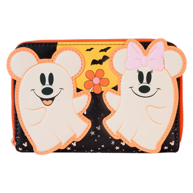 Cartera Floral Ghost Mickey 38 Minnie Disney Loungefly