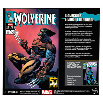 Blister figuras Wolverine y Lilandra NeramaniLegends Series Marvel 15cm