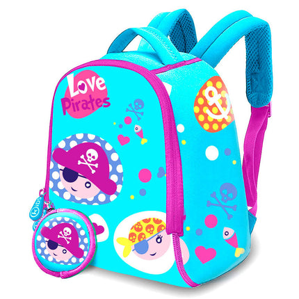 Mochila monedero Love Pirates neopreno 25cm