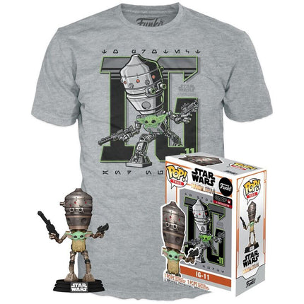 Set figura POP 38 Tee Star Wars IG 11 With the Child Exclusive
