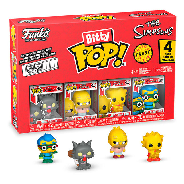 Blister 4 figuras Bitty POP Los Simpsons Scratchy