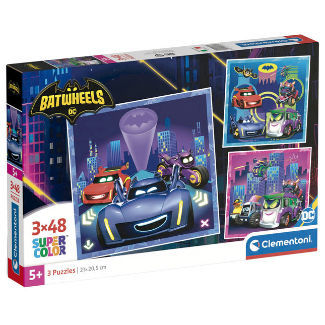 Puzzle maxi Batwheels DC Comics 3x48pzs